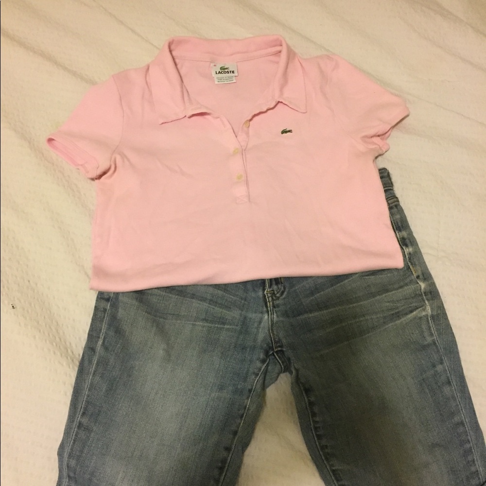Lacoste Pink Polo soft shirt